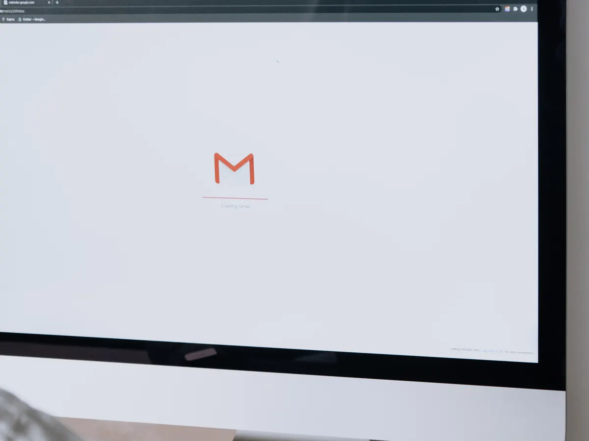Gmail loading on a desktop screen, representing professional business email setup